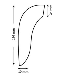 Line drawing of a We-Vibe Melt air pulse and suction vibrator with dimensions showing length, width and depth