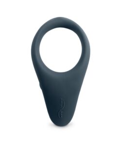 Slate colored We-Vibe Verge cock ring vibrator on a white background