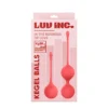 Ribbed Silicone Kegel Ball Set - Coral