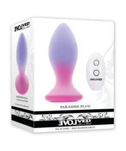 Evolved Paradise Plug Dual Layer Rechargeable Vibrating Anal Plug with Remote Silicone