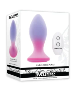 Evolved Paradise Plug Dual Layer Rechargeable Vibrating Anal Plug with Remote Silicone