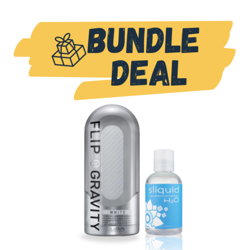 Tenga Flip Zero Gravity (White)+ Sliquid H2O Lube Bundle