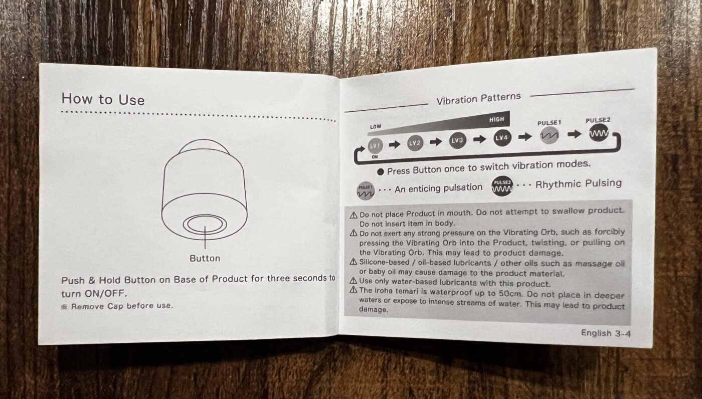 Iroha Temari manual page - How to use