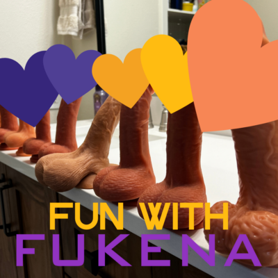 Fukena dildos with hearts for discretion.