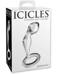 Icicles No 46 prostate plug by itself in a box