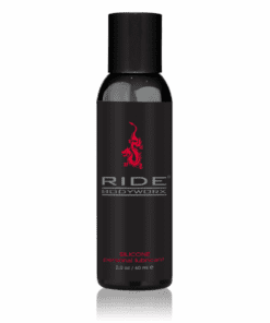 Small bottle of Ride SiliconeÂ Bodyworx Lube on a white background