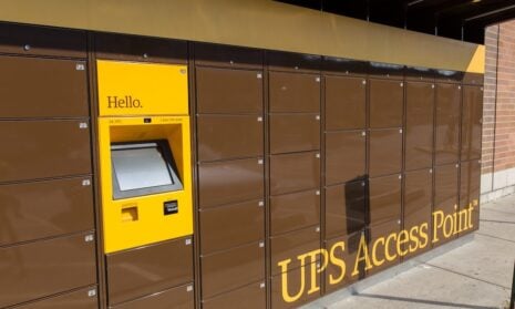 UPS lockers with a digital screen