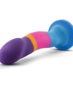 Avant D1 Hot n CoolÂ platinum siliconeÂ dildo on its side