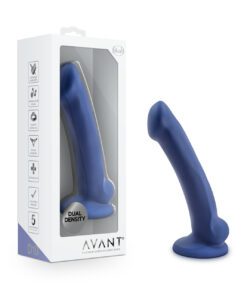 Avant D10 Ergo Mini IndigoÂ platinum siliconeÂ dildo with box