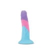 Avant D15 Vision of Love platinum siliconeÂ dildo standing straight up on a white background