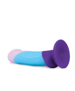 Avant D16 Purple Haze platinum silicone body safe dildo showing suction cup