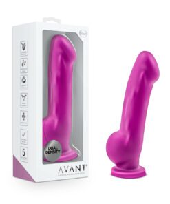 Avant D7 Ergo Violet platinum silicone body safe dildo with box