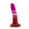 Lesbian flag coloredÂ Avant P3 Pride Beauty platinum silicone dildoÂ 