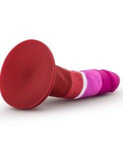 Lesbian flag coloredÂ Avant P3 Pride Beauty platinum silicone dildo suction cup view