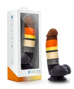 Bear Pride pride flag colored Avant P9 Pride Bear platinum silicone dildo with box