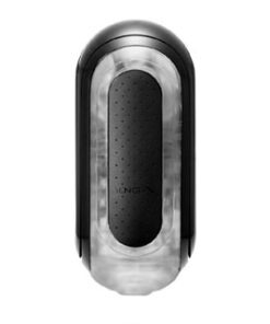 A black Tenga Flip Zero masterbator