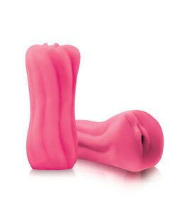 Two pink Firefly Yoni Ass silicone masterbaters