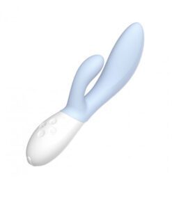 Lelo Ina 3 rabbit vibrator in Seafoam at an angle