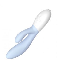 Lelo Ina 3 rabbit vibrator in Seafoam facing backwards