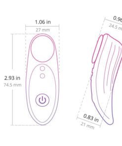 Dimensions of the Lovense Ferri bluetooth app controlled panty vibrator