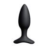 Product shot of the Lovense Hush 1.5" vibrating butt plug in black