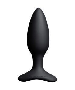 Product shot of the Lovense Hush 1.5" vibrating butt plug in black