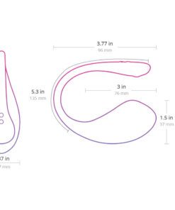 Dimensions of the Lovense Lush 3 g-spot bluetooth vibrator