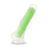 Neo Elite 7.5" Glow in the dark green dildo