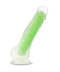 Neo Elite 7.5" Glow in the dark green dildo