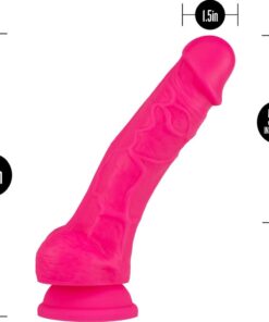 Sizes of Blush Novelties Neo Elite Neon Pink dildo