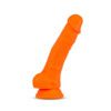 Orange 7.5" Neo Elite dildo standing up