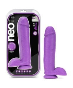 Purple Dildo next to a box