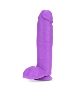 Large Neo Elite Purple dildo on it's side