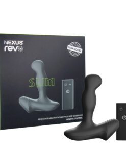 Black Nexus Revo Slim prostate massager and vibrator with remote control and box