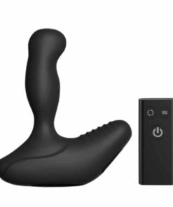 Nexus Revo Stealth prostate massager next to the remote control