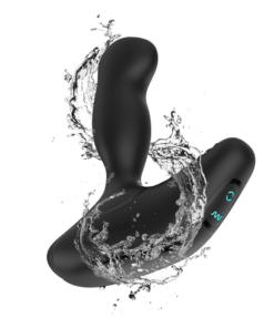 Nexus Revo Stealth prostate massager with water splashing on it