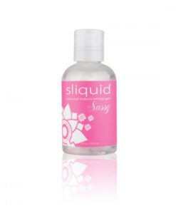 Sliquid sassy lube by itself on a white background