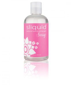 Medium size of Sliquid sassy lube by itself on a white background