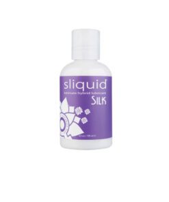 Sliquid Silk Lube 4.2oz bottle with a purple label