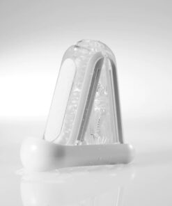 Folded open view of the Tenga Flip Zero Gravity White Masturbator