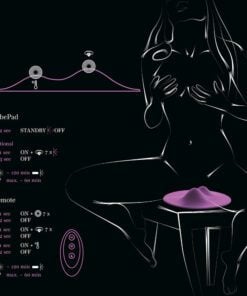 Diagram showing how to use the the Vibepad 2, sit on vibrator