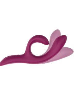 Purple We-Vibe Nova 2 rabbit and g-spot vibrator with motion showing on the g-spot arm