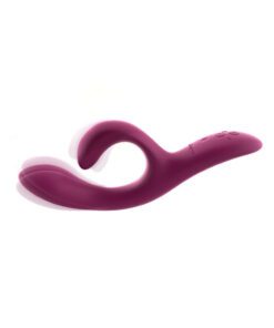 Purple We-Vibe Nova 2 rabbit and g-spot vibrator with motion showing on the clit arm and g-spot arm