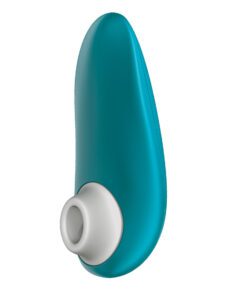 Upside down TurquoiseÂ Womanizer Starlet 3Â Air Pulse VibratorÂ facing forward