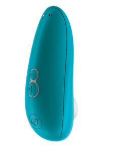 Side of the TurquoiseÂ Womanizer Starlet 3 Air Pulse Vibrator