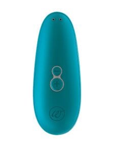 Back of the TurquoiseÂ Womanizer Starlet 3Â Air Pulse Vibrator