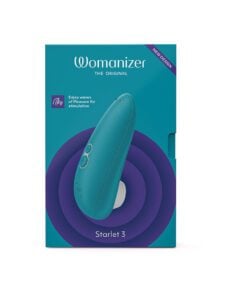 Box of the TurquoiseÂ Womanizer Starlet 3Â Air Pulse Vibrator