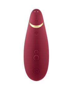 Bordeaux Womanizer Premium 2 Air Pulse Vibrator facing backwards