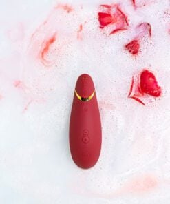 Bordeaux Womanizer Premium 2 Air Pulse Vibrator with flowers